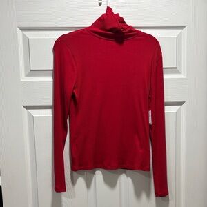 Old Navy Red Ribbed Turtleneck